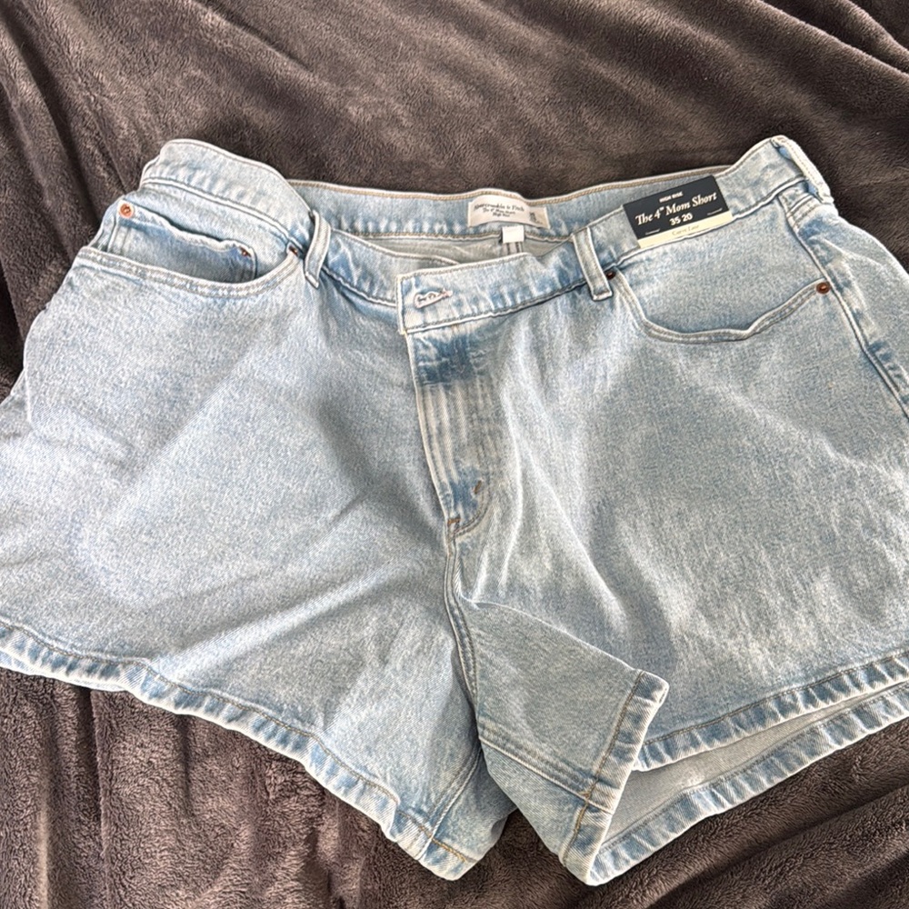 Abercrombie & Fitch Blue Jean Shorts Relaxed Fit